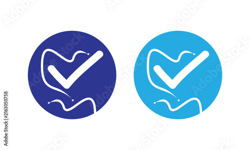 Circle Checkmark Icons Set