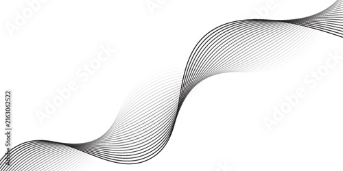 Konstfotografi Thin wavy line abstract background