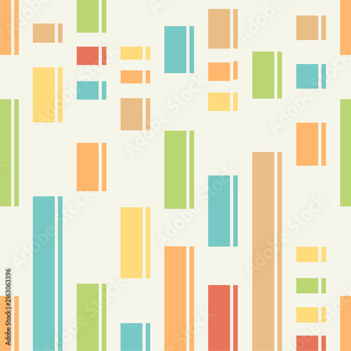 Abstract lines and striped geometric colorful design. Vector lines and stripes pattern seamless. Abstract striped geometric colorful design for fabric, textile, print, wrapping paper, gift card.