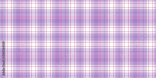 A seamless plaid texture in a lilac and pink colorway, imitating woven wool.