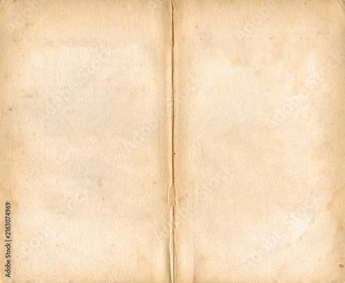 Vintage paper texture with vertical crease