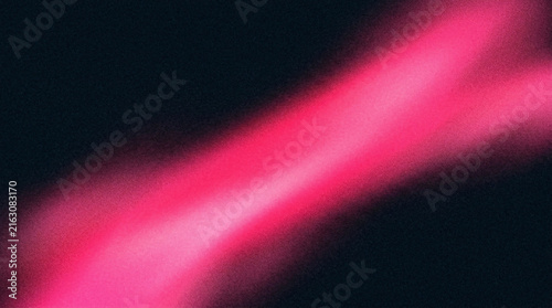 Vibrant Pink Neon Glow Diagonal Light Leak On Grainy Black Background With Soft Texture And Ethereal Blur