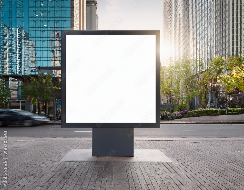 Fototapeta premium blank billboard at new york times square blank billboard mock up in the city street