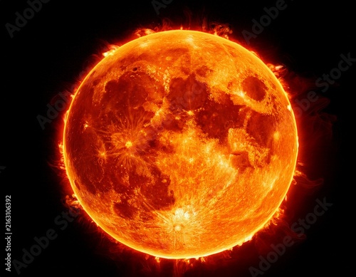 real close up photo of the sun sun in fire