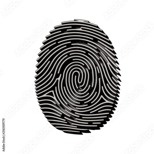 Close-up of unique fingerprint pattern on black background