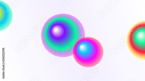 Abstract colorful gradient sphere isolated on white background