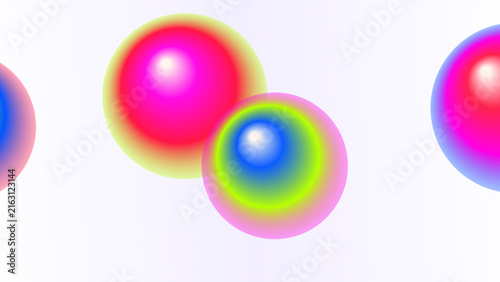 Abstract colorful sphere with gradient light effects isolated