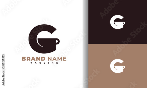 Coffee cup logo with the letter G