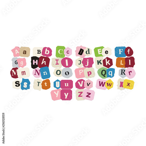 Colorful alphabet letters and numbers for kids learning