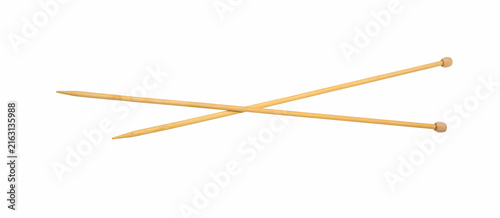 Knitting needles isolated  on a white.