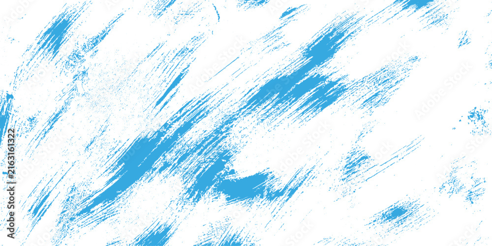 Fototapeta premium Abstract blue brush strokes on a white background creating a textured, artistic effect.