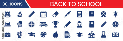 Back to school classroom student line icon Vector illustration
