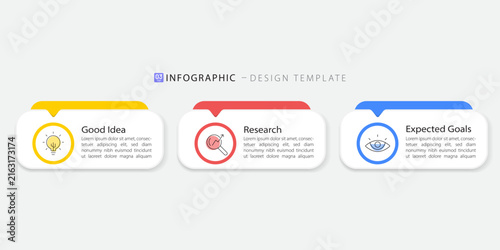 Business infographic template. 3 Step timeline journey. Process diagram, 3 options on white background, Infograph elements vector illustration.