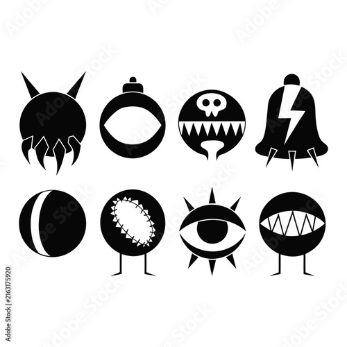 coloring page line art the christmas icon set ornament horror black vector