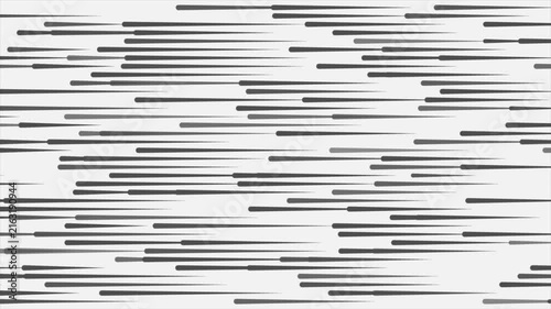 Abstract dynamic speed horizontal lines background with fast motion effect, minimalistic black and grey stripe pattern. Seamless looping motion design. Video animation Ultra HD 4K 3840x2160