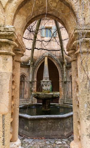 Bild auf Leinwand Series of photographs of Valmagne Abbey, a historic Cistercian monastery founded