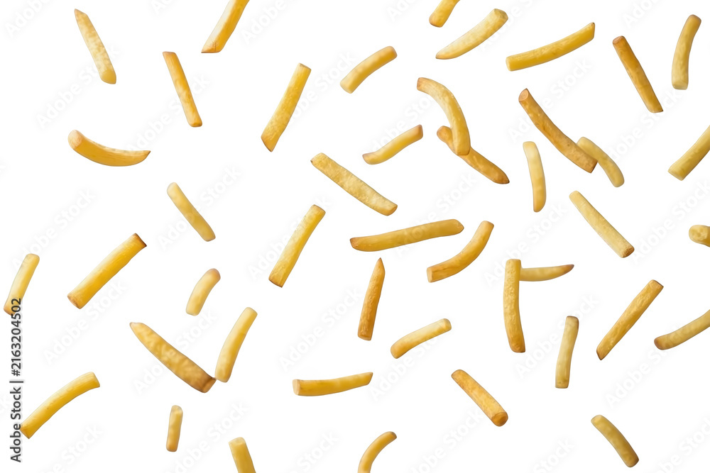 Fototapeta premium Scattered Golden Confetti Strips