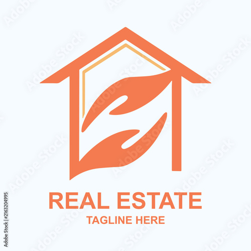 Modern Real Estate House Logo Design with Roof, Building, Property and Home Symbol for Construction, Architecture, Housing, Rental and Business Branding Identity