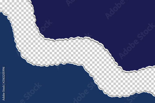 Diagonal Wavy Torn Paper Cutout Background