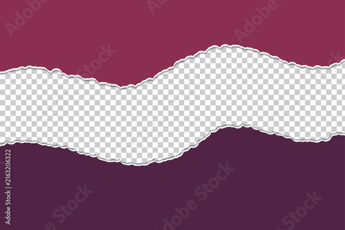 Horizontal Waves Ripped Paper Frame Background