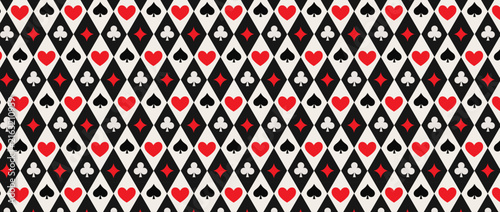 Canvas Print Seamless playing cards pattern