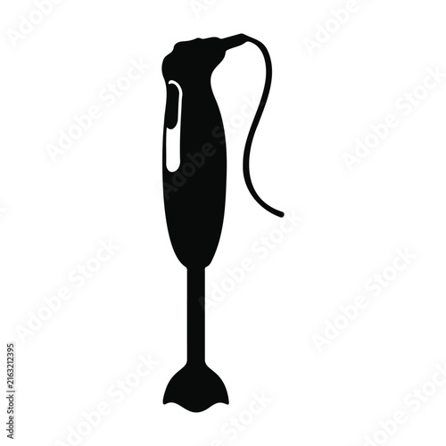 Hand blender silhouette vector flat illustration design.
