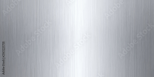 Brushed metal texture with vertical grain and a central highlight, conveying a sleek, modern, and industrial aesthetic.