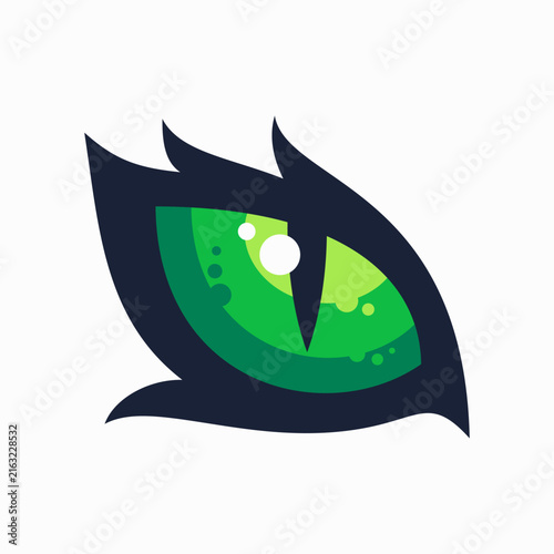 stylized green animal eye illustration