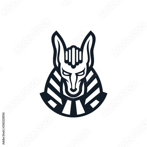 Anubis Egyptian god modern illustration