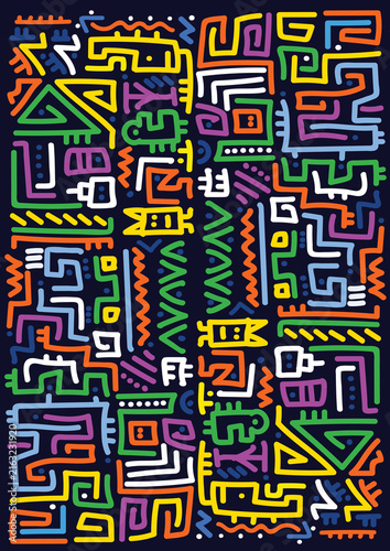 seamless pattern with geometric shapes