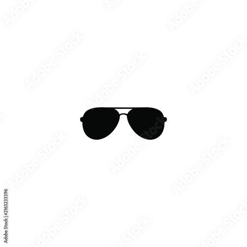 Sunglasses silhouette, single object, black vector silhouette
