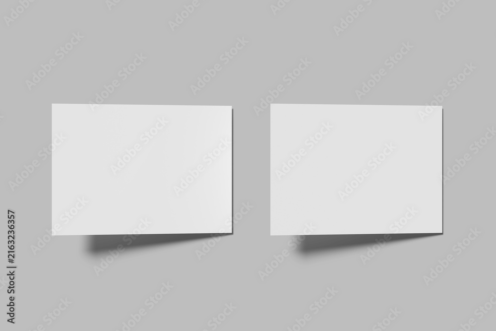 Fototapeta premium Postcard Mockup Blank 3D Render