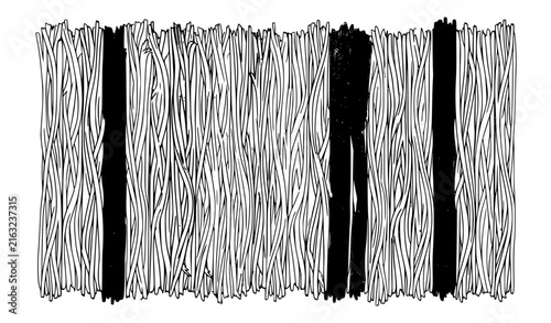 Stacked Multistrand Pulp Fiber Edge Layers Vector Illustration