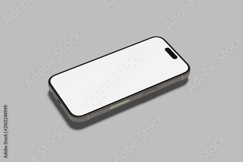 Phone 15 Pro Mockup Blank 3D Render