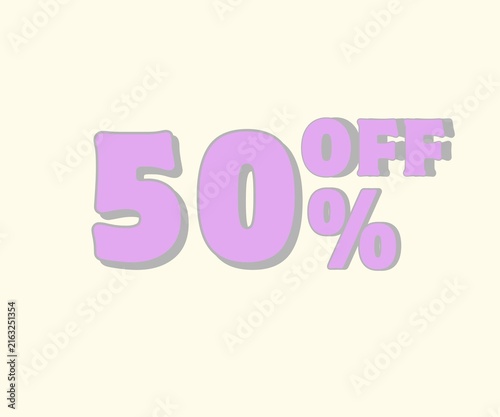  50 percent off, 