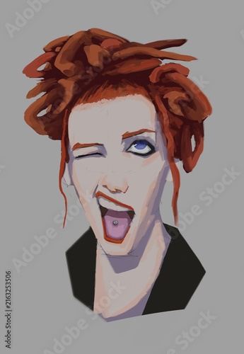 Foto Red hair woman