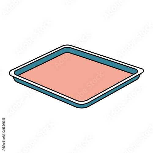 Baking Tray Color Outline Vector Icon for Oven Baking and Food Preparation Use