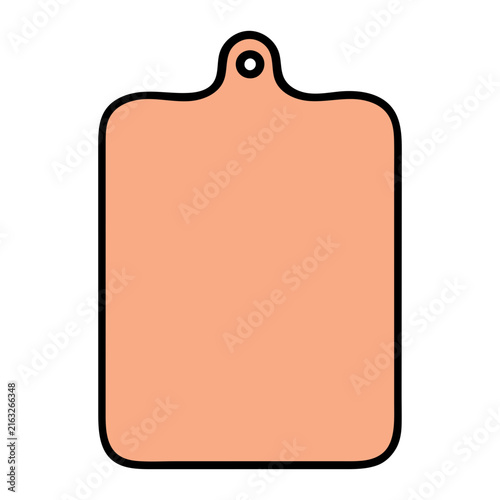 Cutting Board Color Outline Vector Icon for Food Preparation and Kitchen Use
