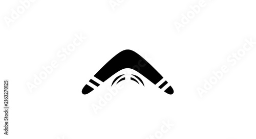 Vector illustration of boomerang icon design on a transparent background