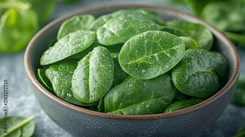 fresh spinach in a bowl