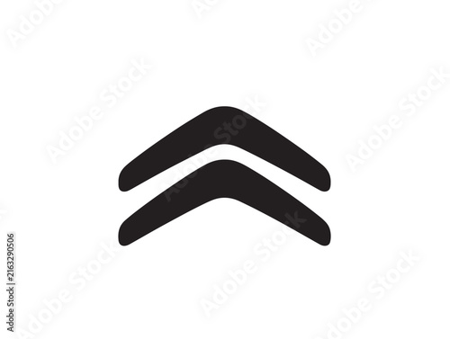 Double chevron arrow icon. Minimalist up sign for navigation or UI design elements.