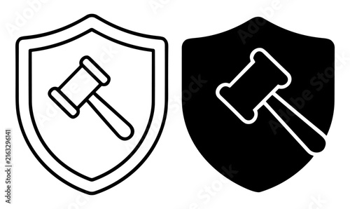 Black and white camping tent icons with two different fill styles for outdoor adventure and travel design on transparent background