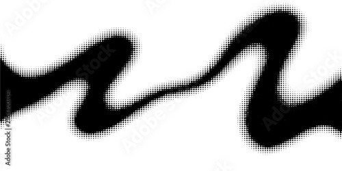 3D Abstract Black and White Snake Silhouette Icon Design Art Background