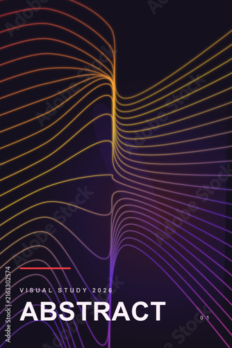Abstract Digital Background Featuring Flowing Gradient Lines With A Modern Dark Purple Aesthetic