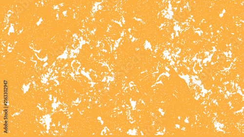 Golden Orange Paint Splash Overlay with Abstract Ink Stains, Yellow Grunge Brush Texture, Colorful Artistic Splatter, Decorative Vector Design