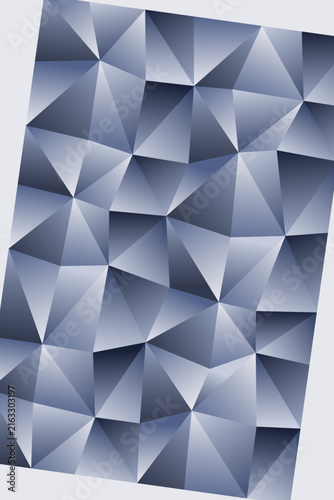 Abstract Geometric Background Featuring Blue Triangles with Soft Gradients and Sharp Edges
