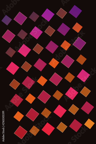 Abstract Geometric Pattern Featuring Rotating Square Shapes With Vibrant Warm Color Gradients