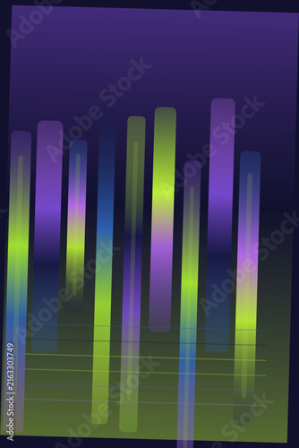 Abstract Glowing Vertical Bars Background Featuring Vibrant Neon Gradient Light Pillars Concept