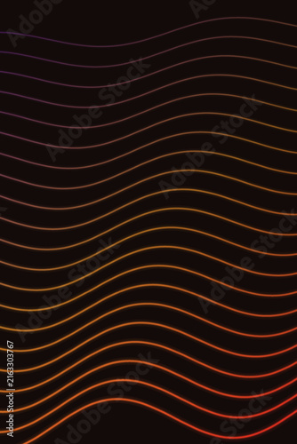 Abstract Glowing Wavy Lines Gradient Background With Smooth Vibrant Color Flow In Dark Space