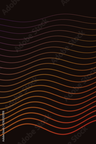 Abstract Gradient Wave Background Featuring Smooth Glowing Flowing Lines In Warm Sunset Colors